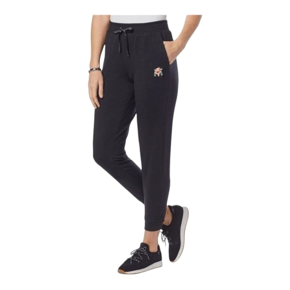 Badgley Mischka French Terry Jogger in Black NWT
